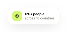 120+ people: across 18 countries